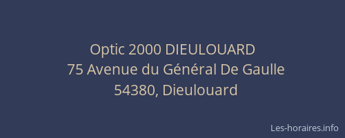 Optic 2000 DIEULOUARD