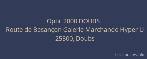 Optic 2000 DOUBS