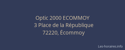 Optic 2000 ECOMMOY