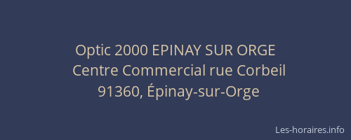 Optic 2000 EPINAY SUR ORGE