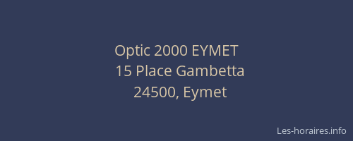 Optic 2000 EYMET