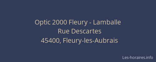 Optic 2000 Fleury - Lamballe
