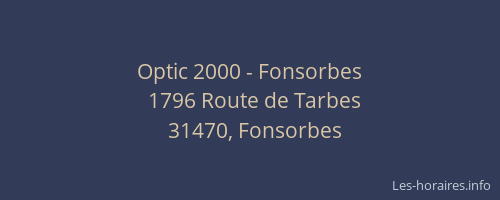 Optic 2000 - Fonsorbes