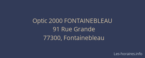 Optic 2000 FONTAINEBLEAU
