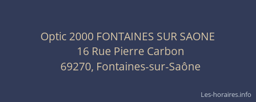 Optic 2000 FONTAINES SUR SAONE