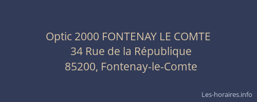 Optic 2000 FONTENAY LE COMTE