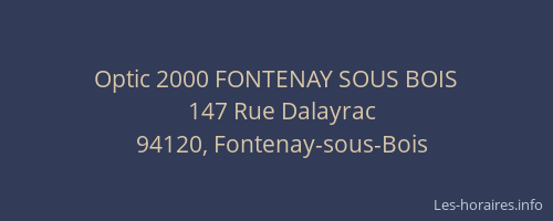 Optic 2000 FONTENAY SOUS BOIS