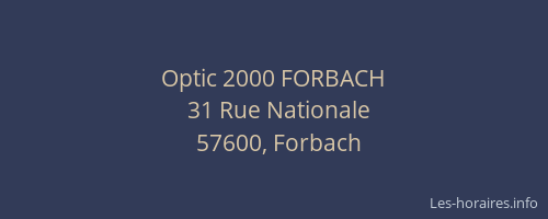 Optic 2000 FORBACH