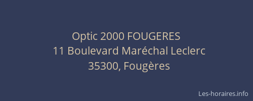Optic 2000 FOUGERES