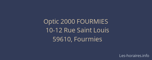 Optic 2000 FOURMIES