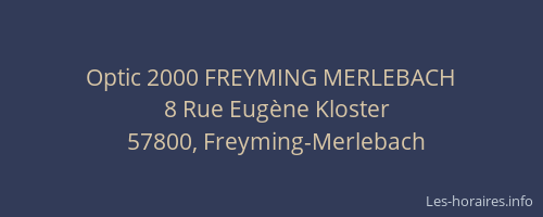 Optic 2000 FREYMING MERLEBACH