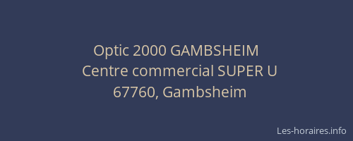 Optic 2000 GAMBSHEIM