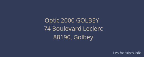 Optic 2000 GOLBEY