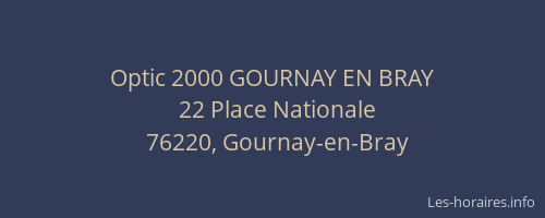 Optic 2000 GOURNAY EN BRAY