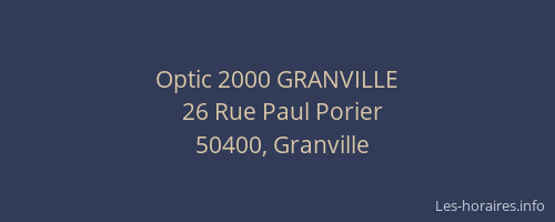 Optic 2000 GRANVILLE