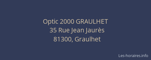 Optic 2000 GRAULHET