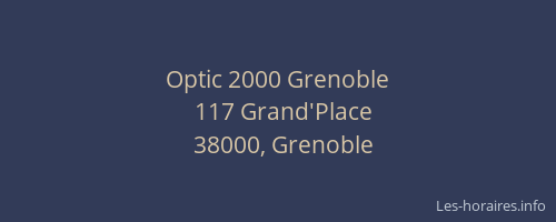 Optic 2000 Grenoble