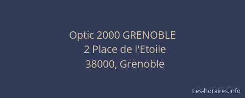 Optic 2000 GRENOBLE