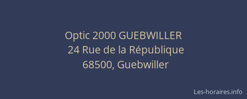 Optic 2000 GUEBWILLER