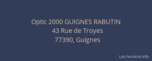 Optic 2000 GUIGNES RABUTIN