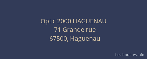 Optic 2000 HAGUENAU