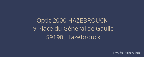 Optic 2000 HAZEBROUCK