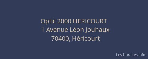 Optic 2000 HERICOURT