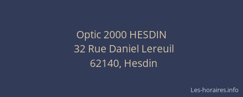 Optic 2000 HESDIN