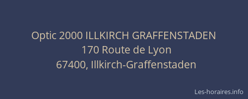 Optic 2000 ILLKIRCH GRAFFENSTADEN
