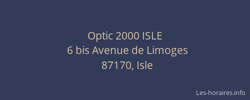 Optic 2000 ISLE
