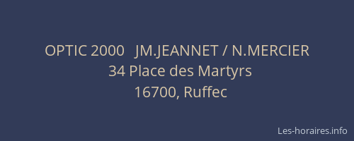OPTIC 2000   JM.JEANNET / N.MERCIER