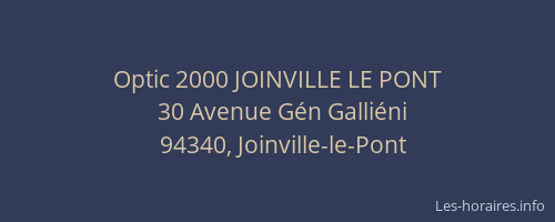 Optic 2000 JOINVILLE LE PONT