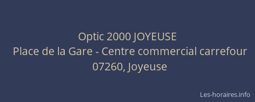 Optic 2000 JOYEUSE