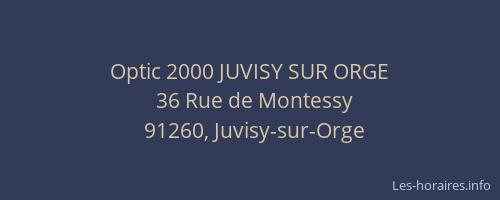 Optic 2000 JUVISY SUR ORGE
