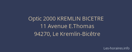 Optic 2000 KREMLIN BICETRE