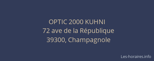 OPTIC 2000 KUHNI