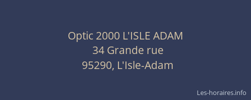 Optic 2000 L'ISLE ADAM
