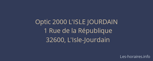 Optic 2000 L'ISLE JOURDAIN