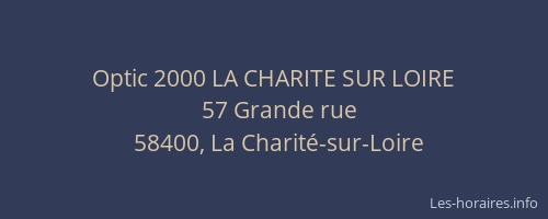 Optic 2000 LA CHARITE SUR LOIRE