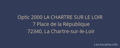 Optic 2000 LA CHARTRE SUR LE LOIR