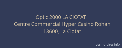 Optic 2000 LA CIOTAT