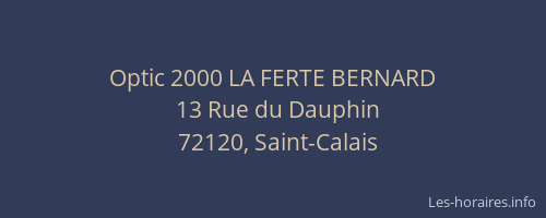Optic 2000 LA FERTE BERNARD