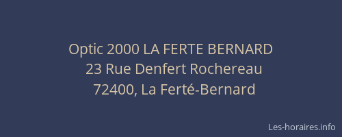 Optic 2000 LA FERTE BERNARD