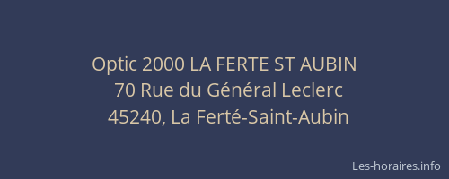 Optic 2000 LA FERTE ST AUBIN