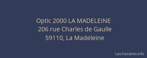 Optic 2000 LA MADELEINE