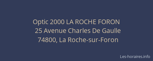 Optic 2000 LA ROCHE FORON