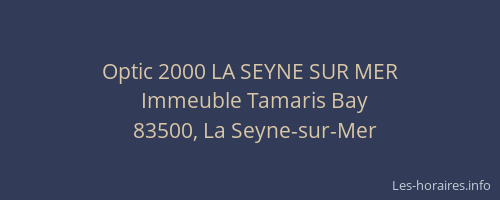 Optic 2000 LA SEYNE SUR MER