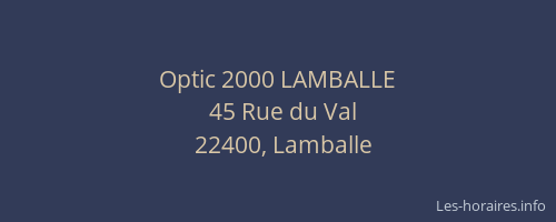 Optic 2000 LAMBALLE