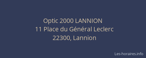 Optic 2000 LANNION