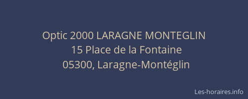 Optic 2000 LARAGNE MONTEGLIN